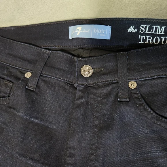 7 For All Mankind Dark Blue Slim Jeans - Picture 3 of 5
